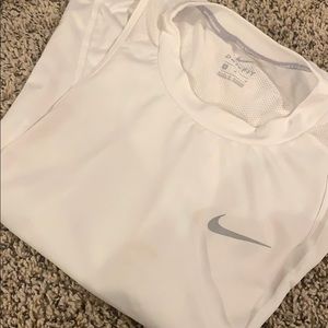 Nike white running tank top